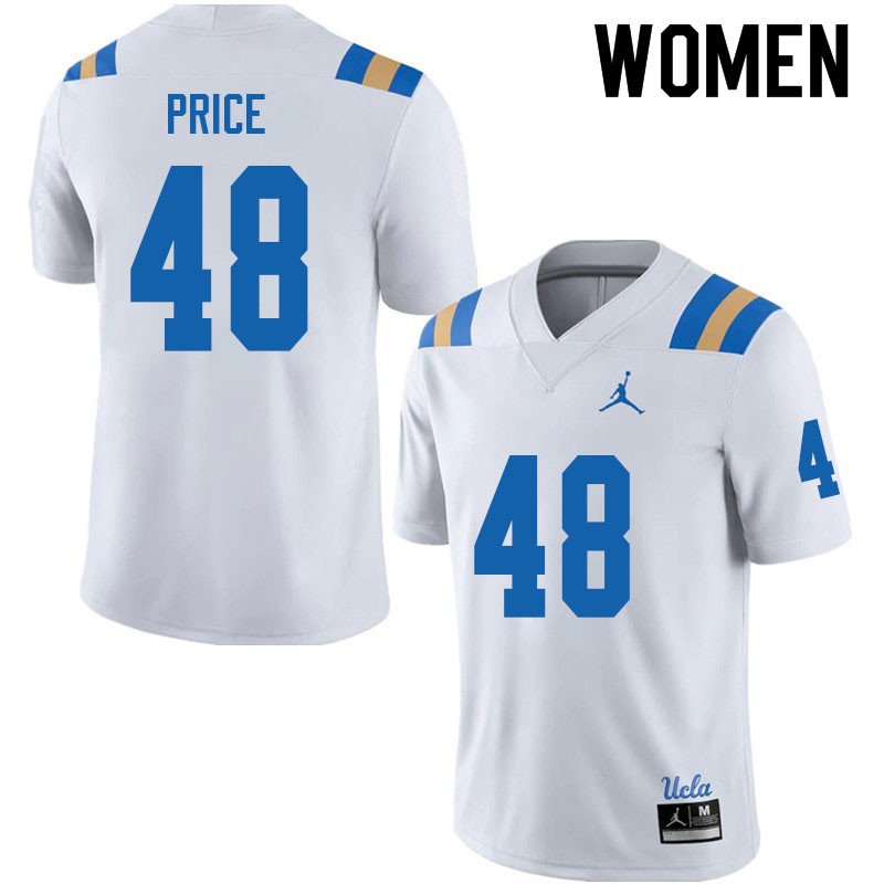 Jordan Brand Women #48 Joquarri Price UCLA Bruins College Football Jerseys Sale-White